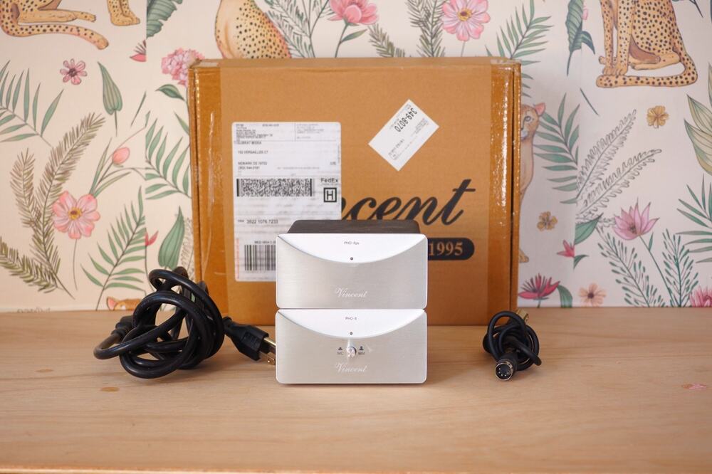 VINCENT PHO-8 MM/MC PHONO AMPLIFIER WITH /PHO-8PS POWER SUPPLY box manual
